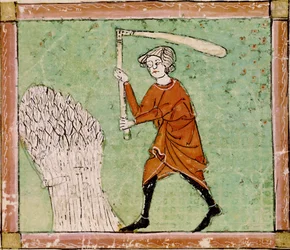 August: Threshing Wheat